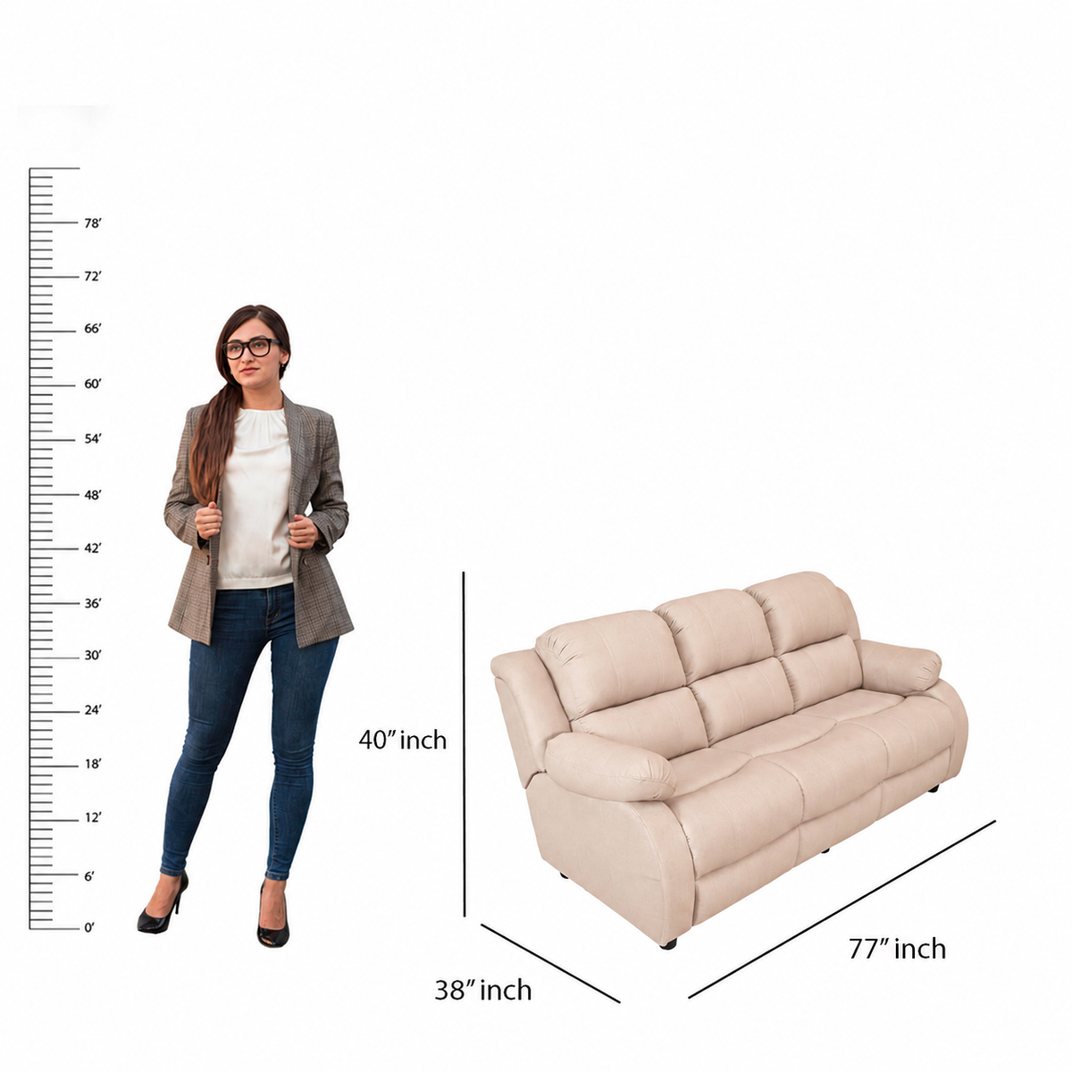 MAARK MANUAL RECLINER FABRIC SOFA SET (3+2R) F211
