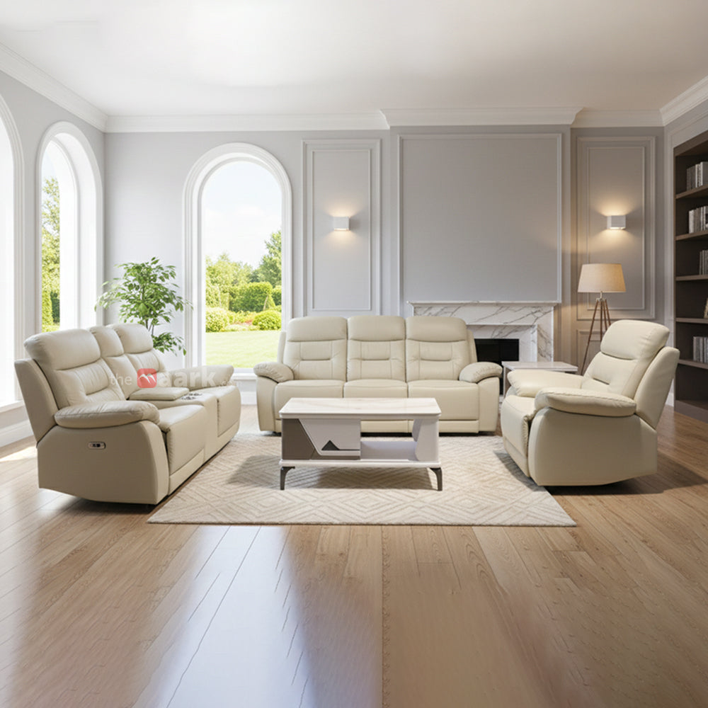 MAARK MOTORIZED RECLINER LEATHER SOFA SET (3R+2R+1R) 1407-10270-MOCHA HT