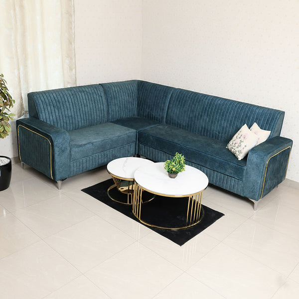 MAARK FABRIC CORNER SOFA (3+C+2) GOLDEN