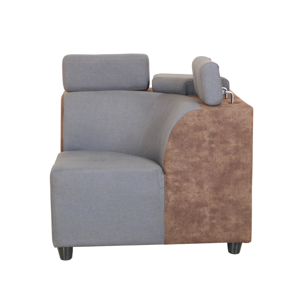 MAARK FABRIC CORNER SOFA 5 SEATER SWIZ GRAY COLOUR