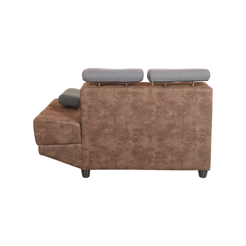 MAARK FABRIC CORNER SOFA 5 SEATER SWIZ GRAY COLOUR