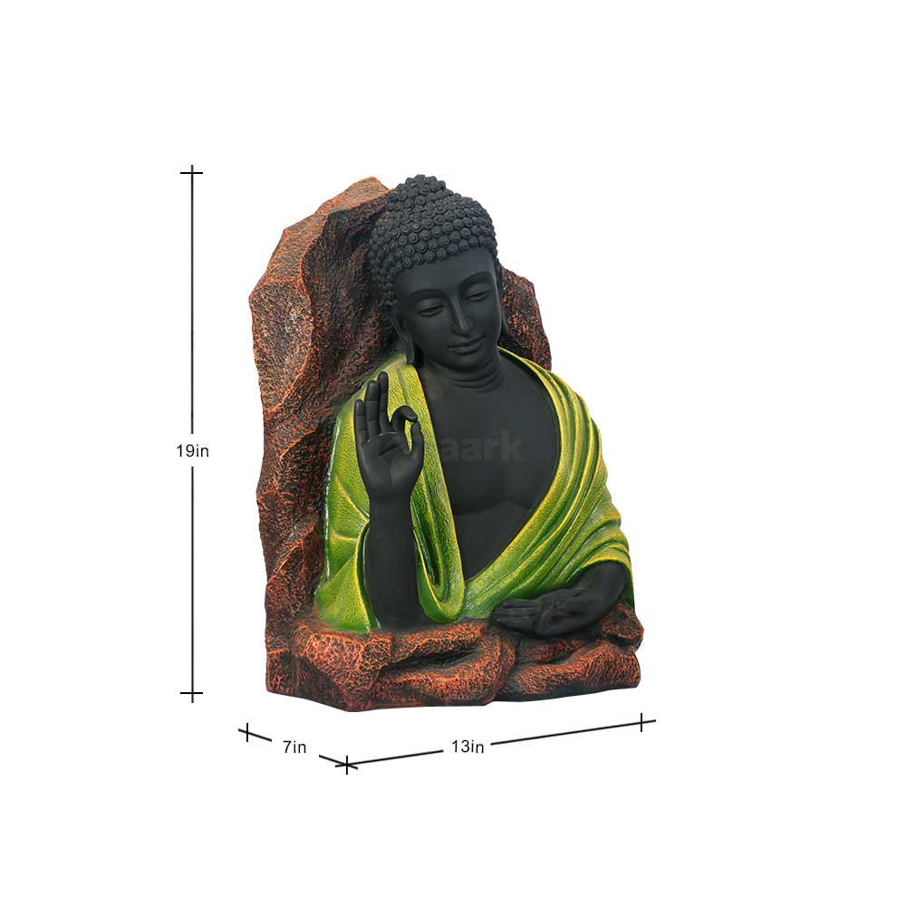 MAARK BUDHA STATUE GREEN COLOUR