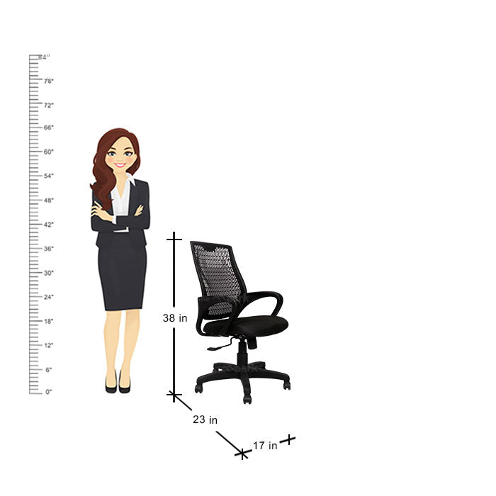 MAARK MEDIUM BACK OFFICE CHAIR 2070 BLACK COLOUR AS