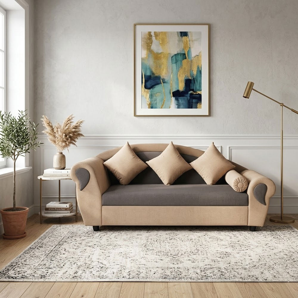 MAARK SPL DIWAN HALF WHITE COLOUR