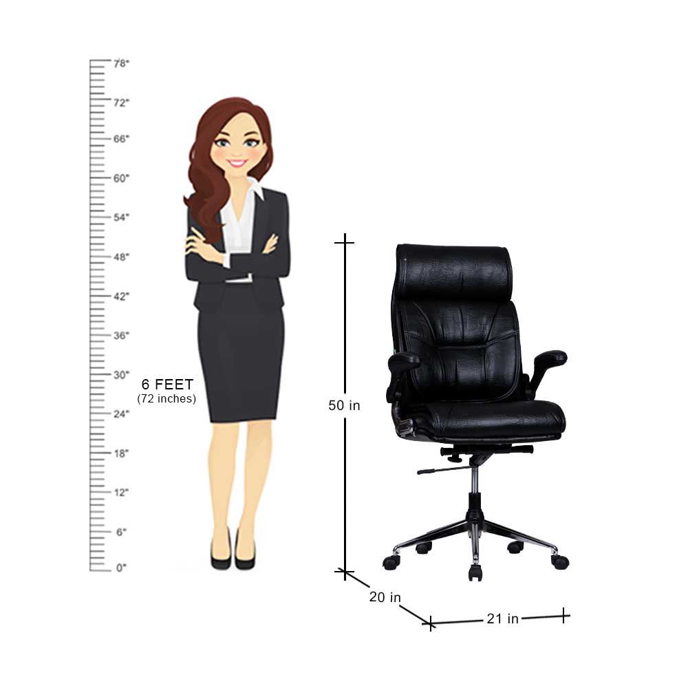 MAARK HIGH BACK OFFICE CHAIR 1030 BLACK COLOUR AS