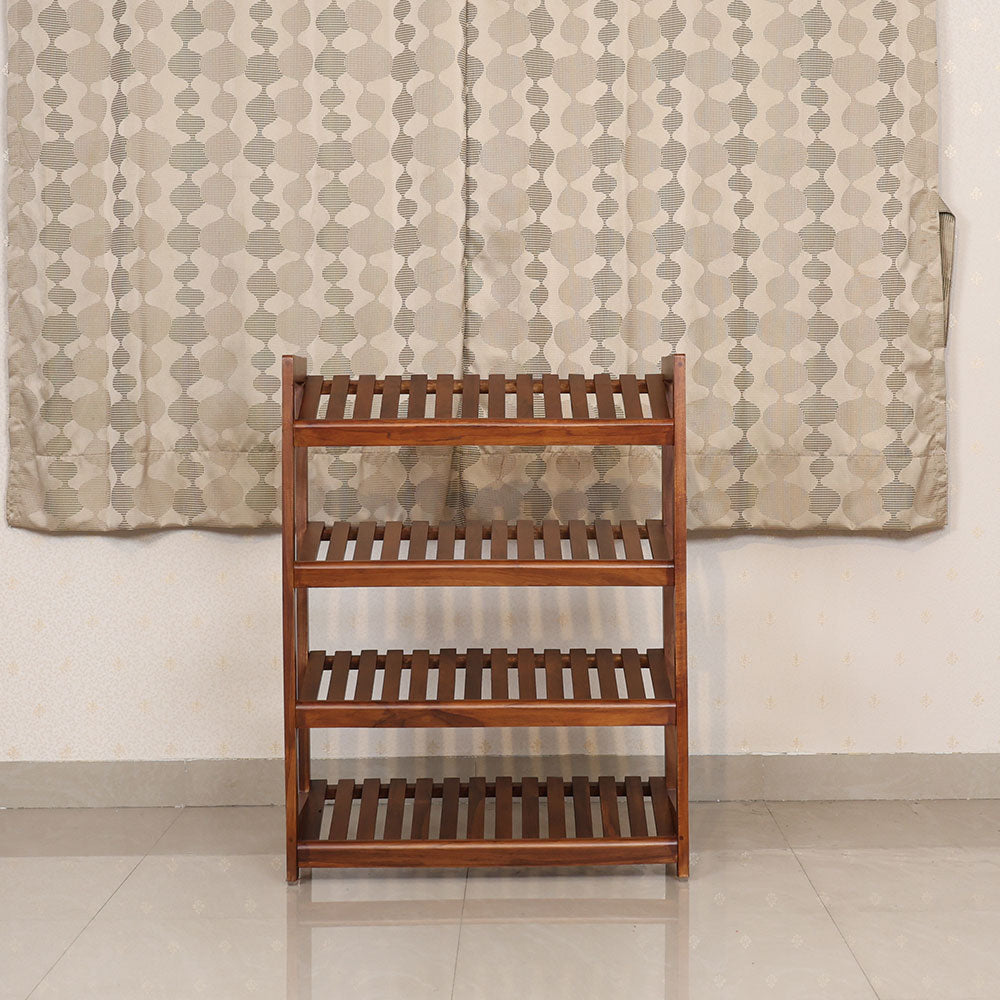 MAARK WOODEN CORNER STAND 4 LAYER 3 FEET VMG