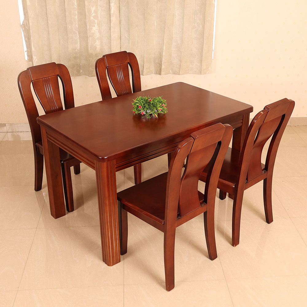 MAARK WOODEN TOP 4 SEATER DINING SET A2023-A2 HT
