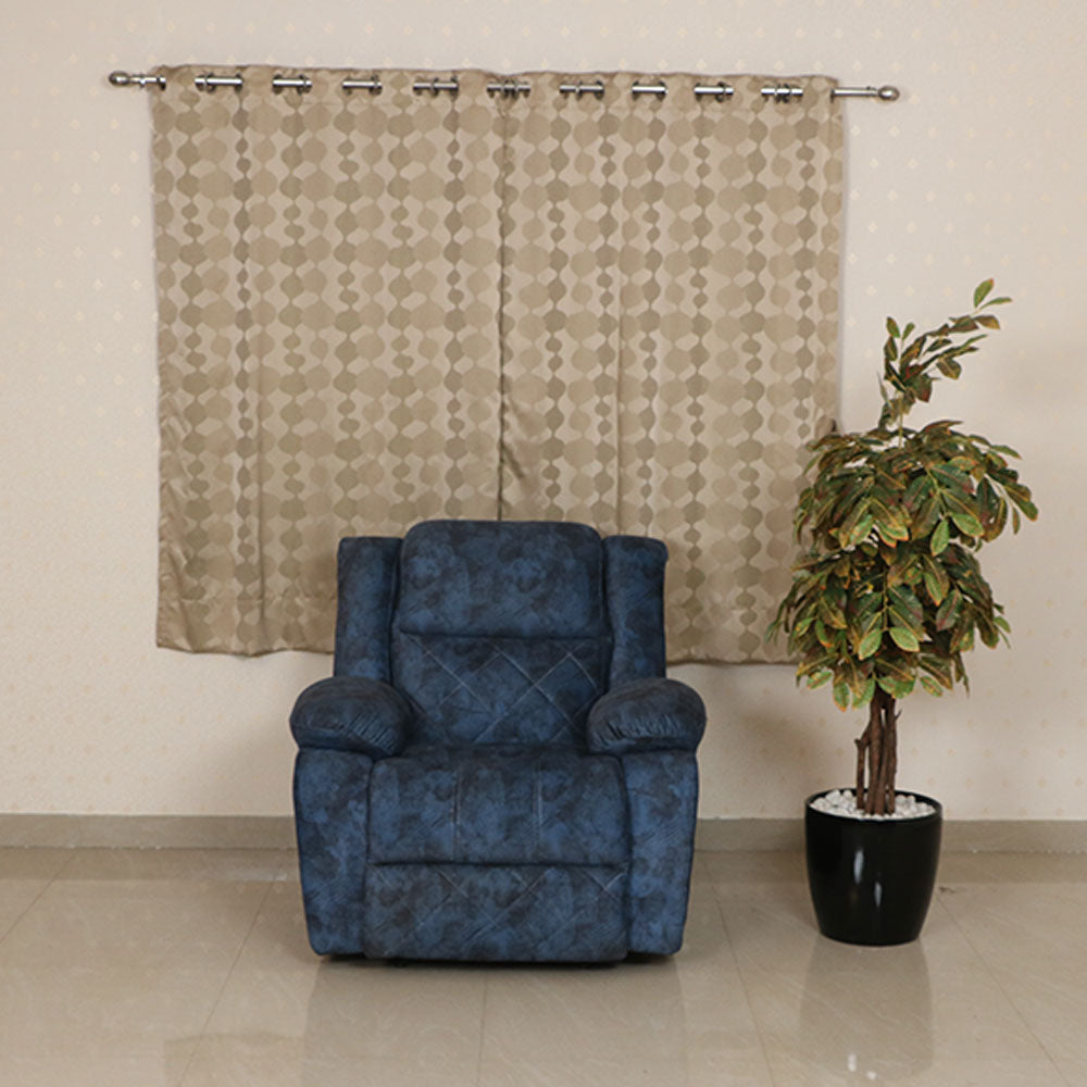 MAARK MANUAL RECLINER FABRIC SOFA SINGLE SEATER PISTHA BLUE COLOUR
