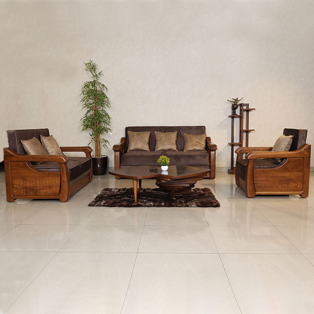 MAARK WOODEN SOFA SET (3+2+1) 002 GI