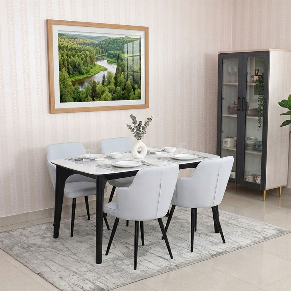 MAARK MARBLE TOP 4 SEATER DINING SET CT323-565 HT