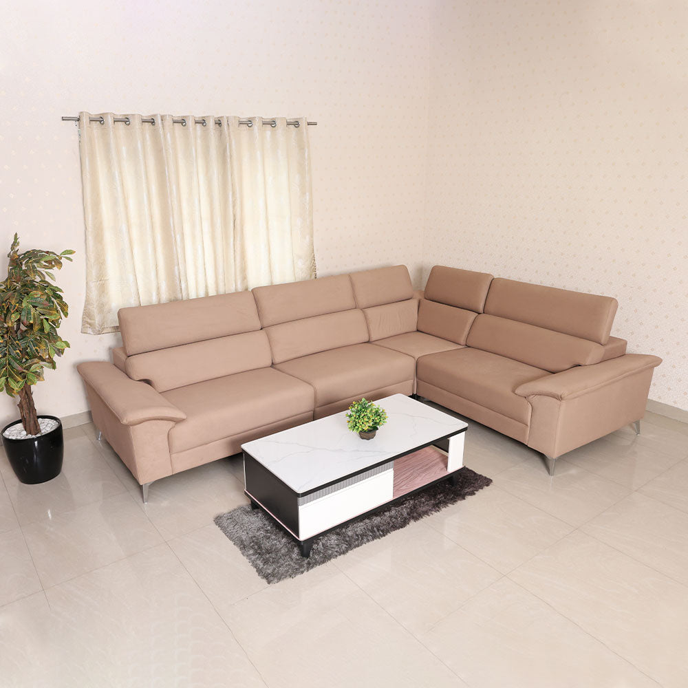 MAARK FABRIC CORNER SOFA 6 SEATER ROYCE