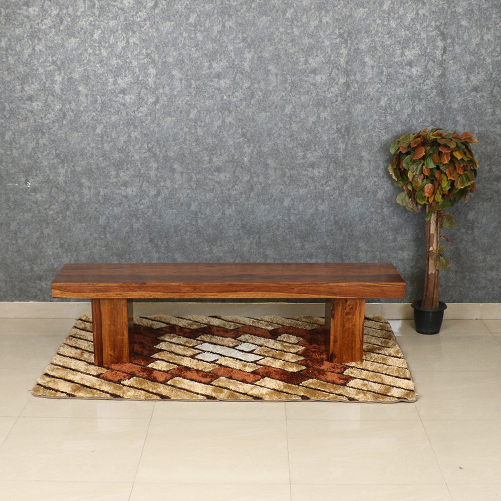 MAARK SHEESHAM WOOD DINING BENCH 7201 NATURAL FINISH SV