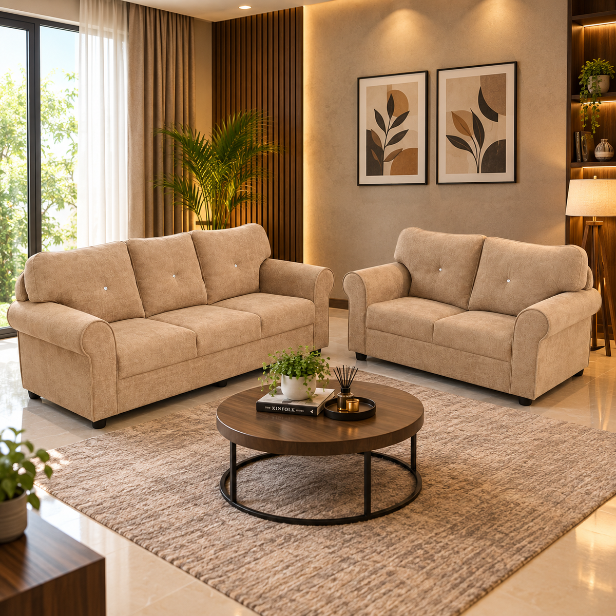 MAARK FABRIC SOFA SET (3+2) LINGA