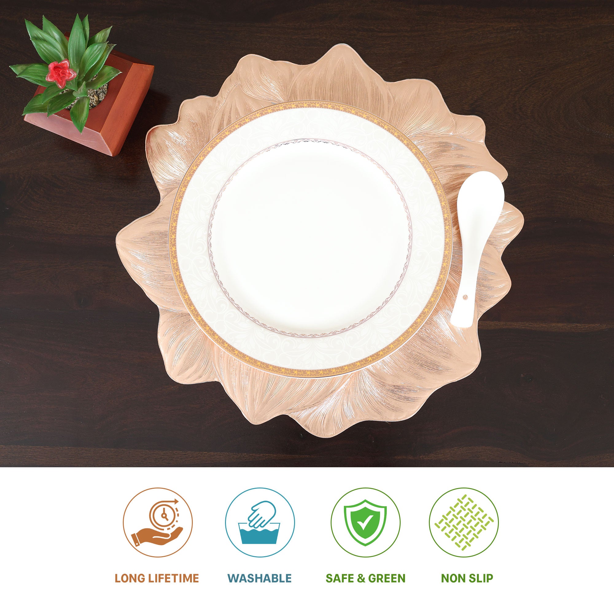 MAARK LEATHER PLACE MAT ROUND @18% CC