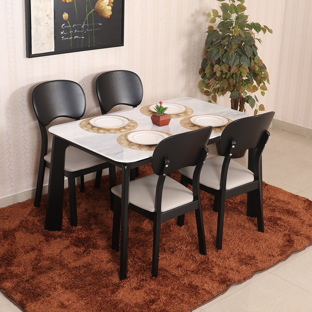 MAARK MARBLE TOP 4 SEATER DINING SET F18-A53 HT