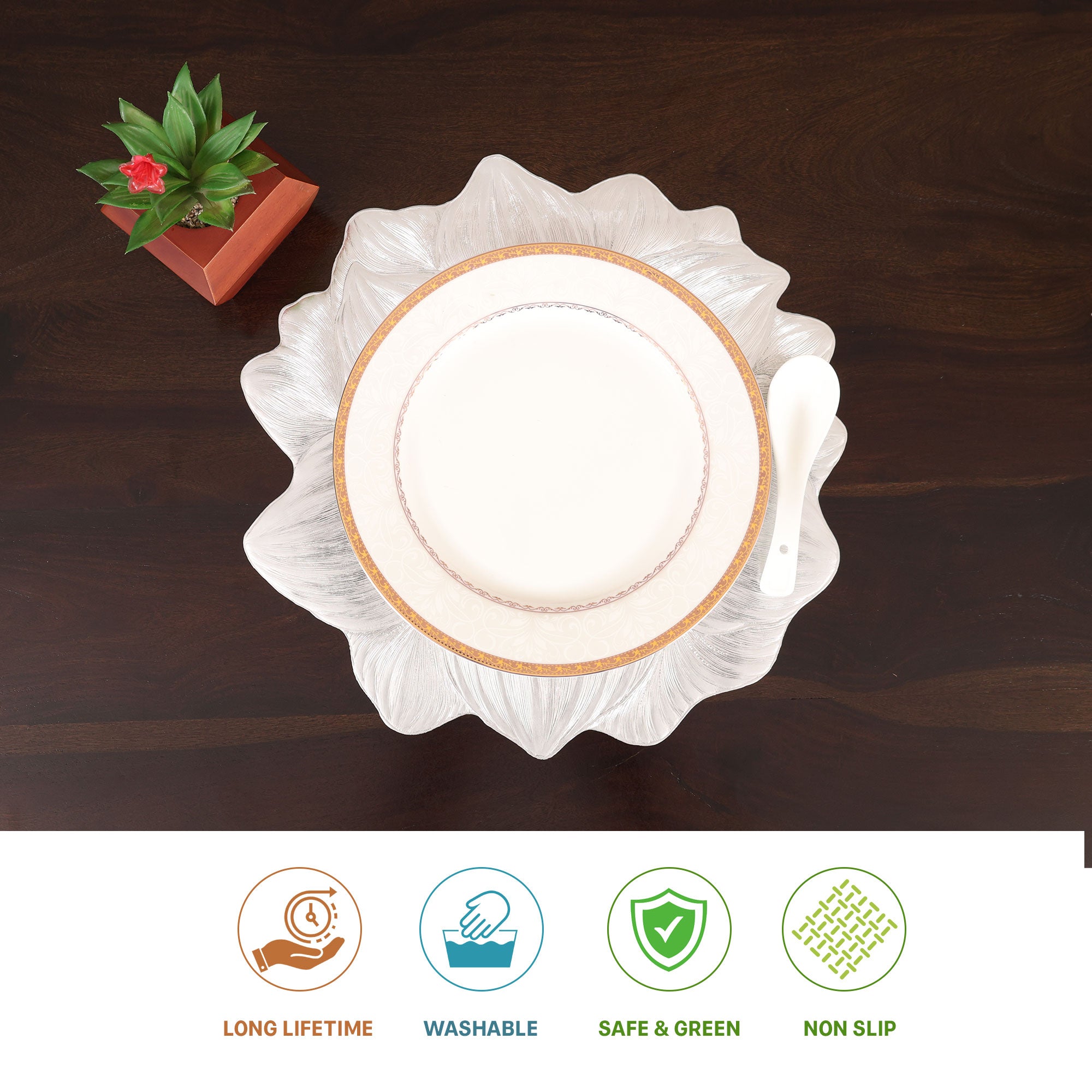 MAARK LEATHER PLACE MAT ROUND @18% CC