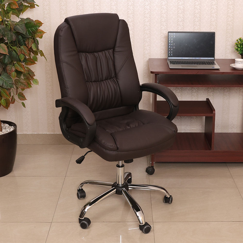 MAARK HIGH BACK OFFICE CHAIR ES 024 BROWN SS
