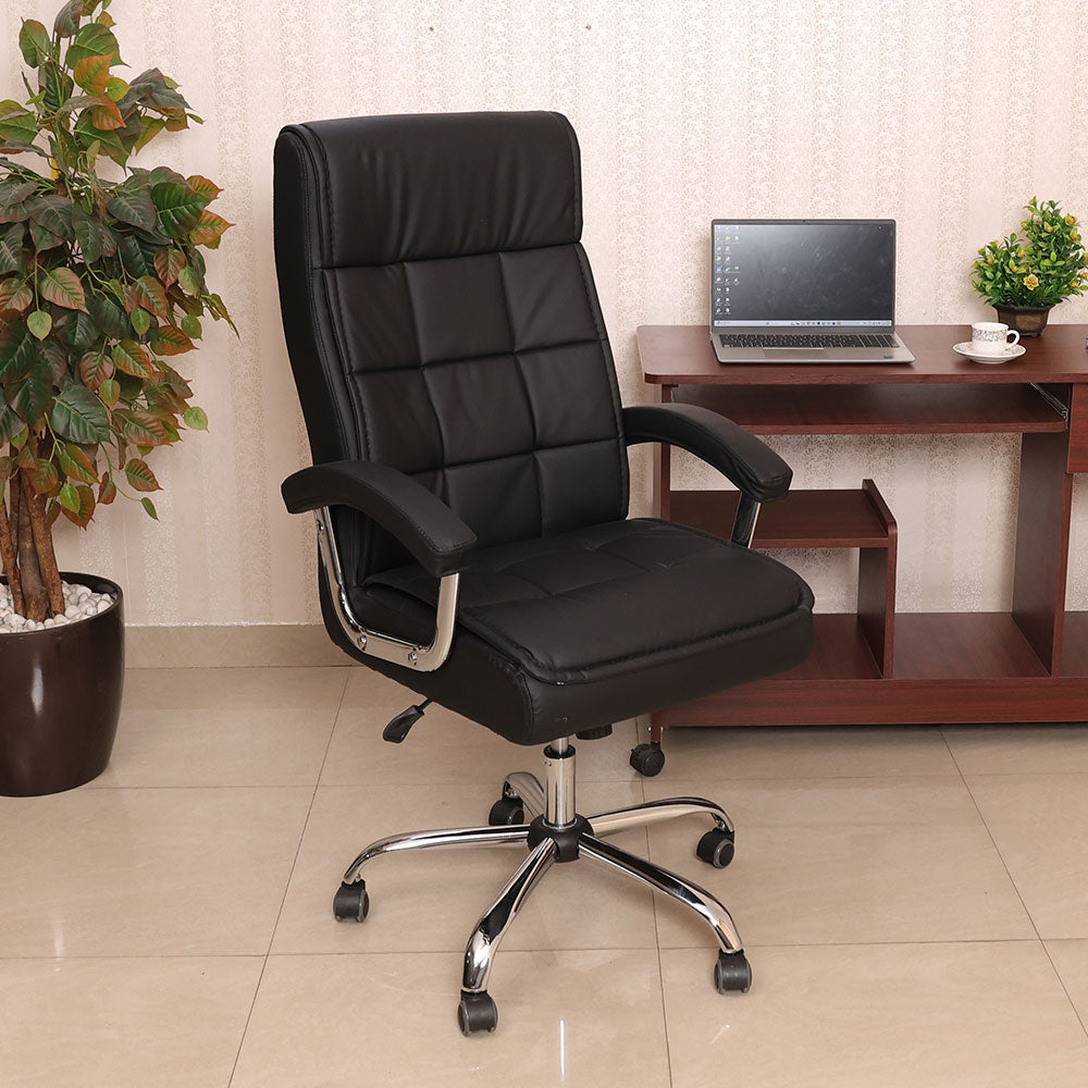MAARK HIGH BACK OFFICE CHAIR XH - 9261 BLACK COLOUR SS
