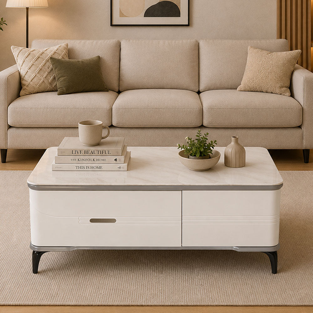 MAARK MARBLE TOP COFFEE TABLE 131 HT