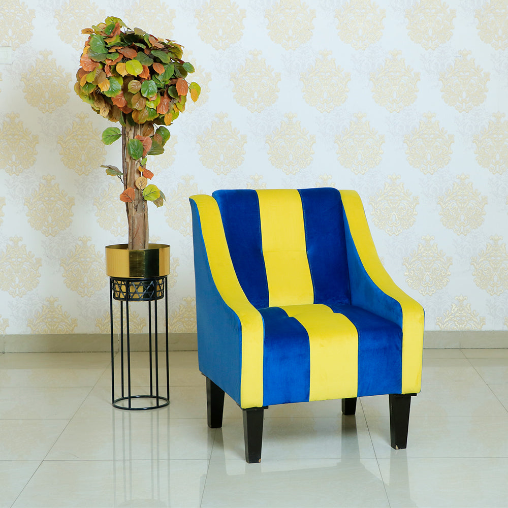 MAARK FABRIC SINGLE SEATER SOFA GURU BLUE COLOUR