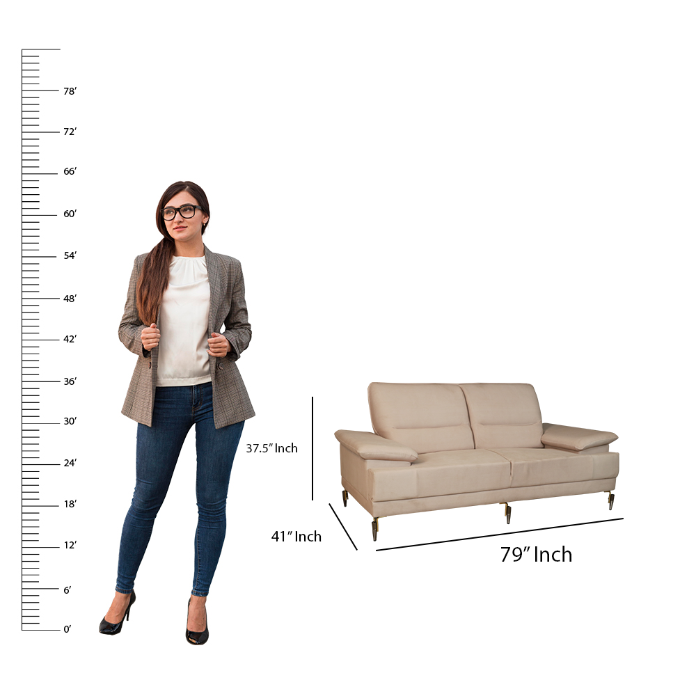 MAARK FABRIC SOFA SET (3+2) ATMOS HALF WHITE COLOUR