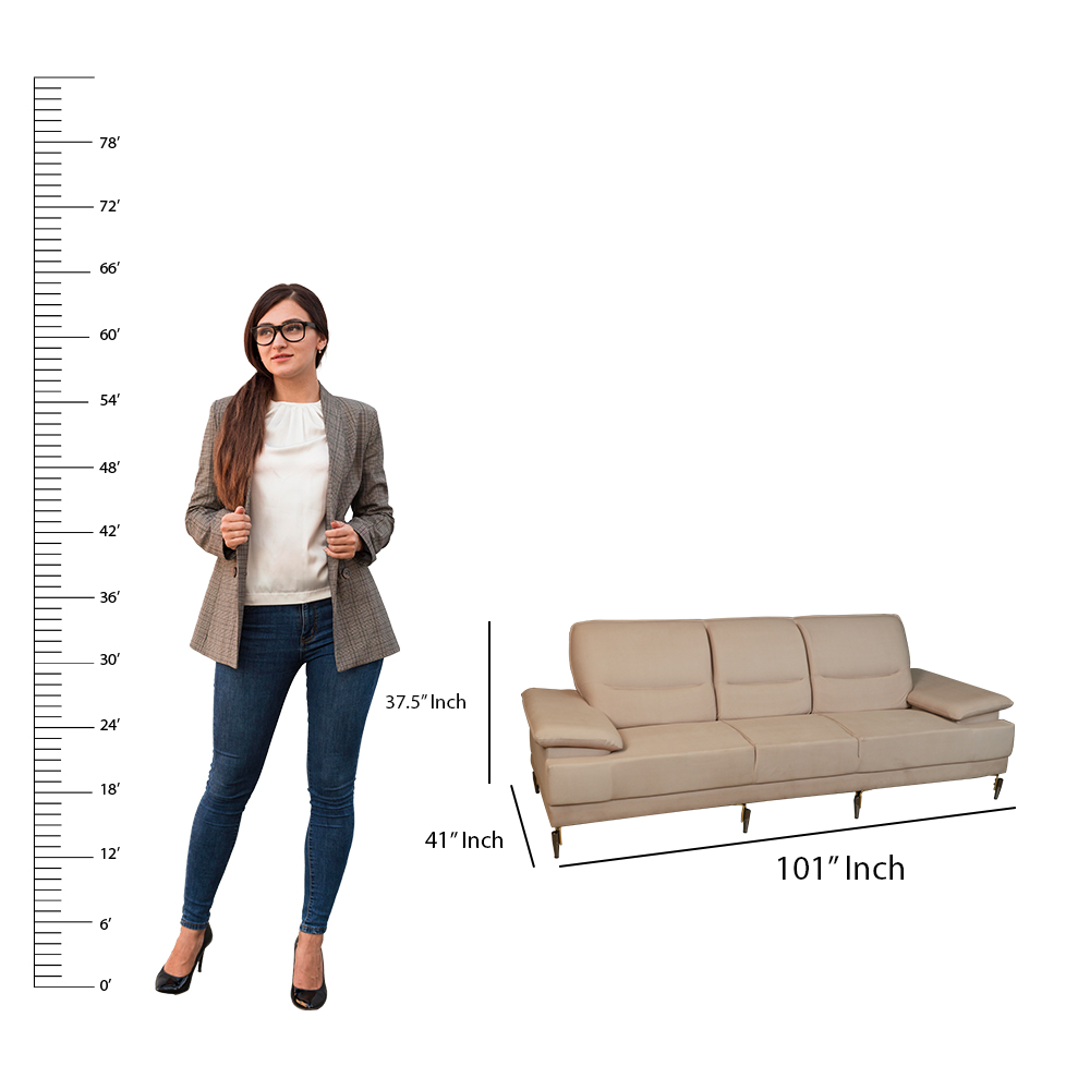 MAARK FABRIC SOFA SET (3+2) ATMOS HALF WHITE COLOUR