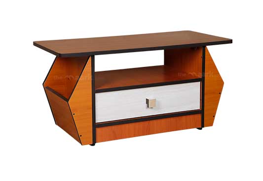 MAARK WOODEN FINISH MAGAZINE COFFEE TABLE WITH DRAW