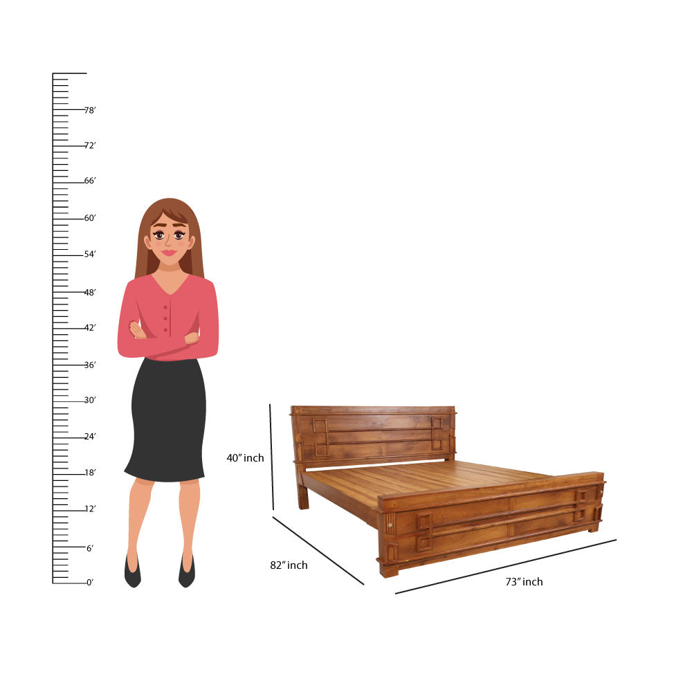 MAARK KING SIZE BED (6*6.25) CC-07 WCF