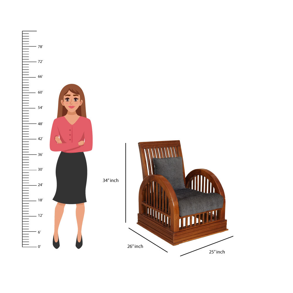 MAARK WOODEN SOFA SET (3+1+1) S-24 WCF