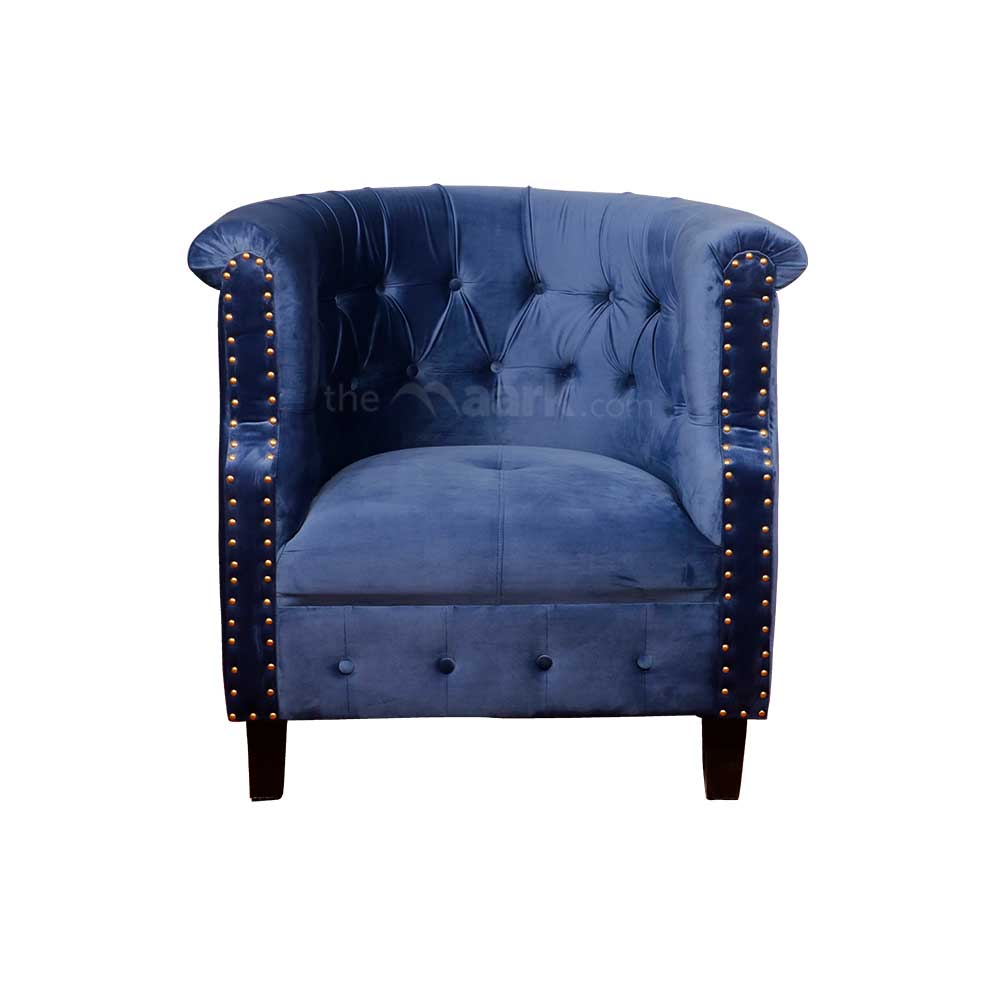 MAARK FABRIC SINGLE SEATER SOFA C TYPE LUX BLUE COLOUR