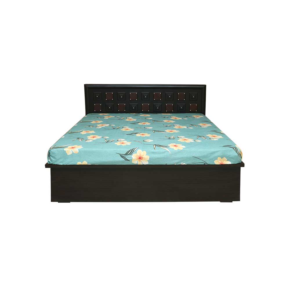 MAARK KING SIZE BED (6*6.5) BOX WOODY HYDROLIC WALNUT COLOUR