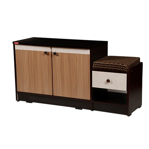 MAARK OLIVE SHOE RACK WITH SEATING