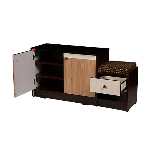 MAARK OLIVE SHOE RACK WITH SEATING