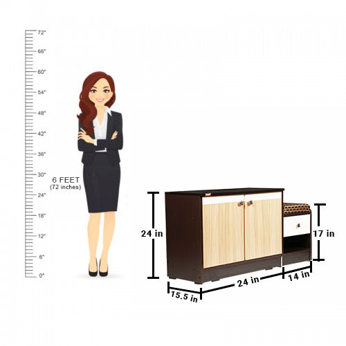 MAARK OLIVE SHOE RACK WITH SEATING