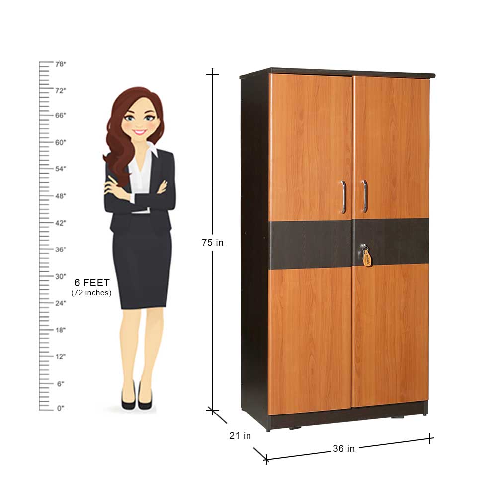 MAARK 2 DOOR WARDROBE PF PREMIUM